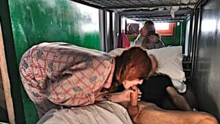 hostel blowjob the big boobs slut wakes me up with a good blowjob and sucks all my cum